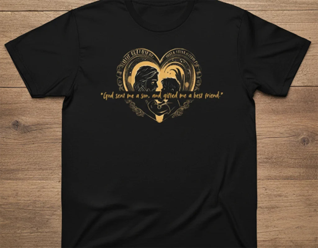 “God Sent Me  Son, and Gifted Me a Best Friend – Father & Son T-Shirt”Unisex Standard Crew T-Shirt Unisex Standard Crew T-Shirt