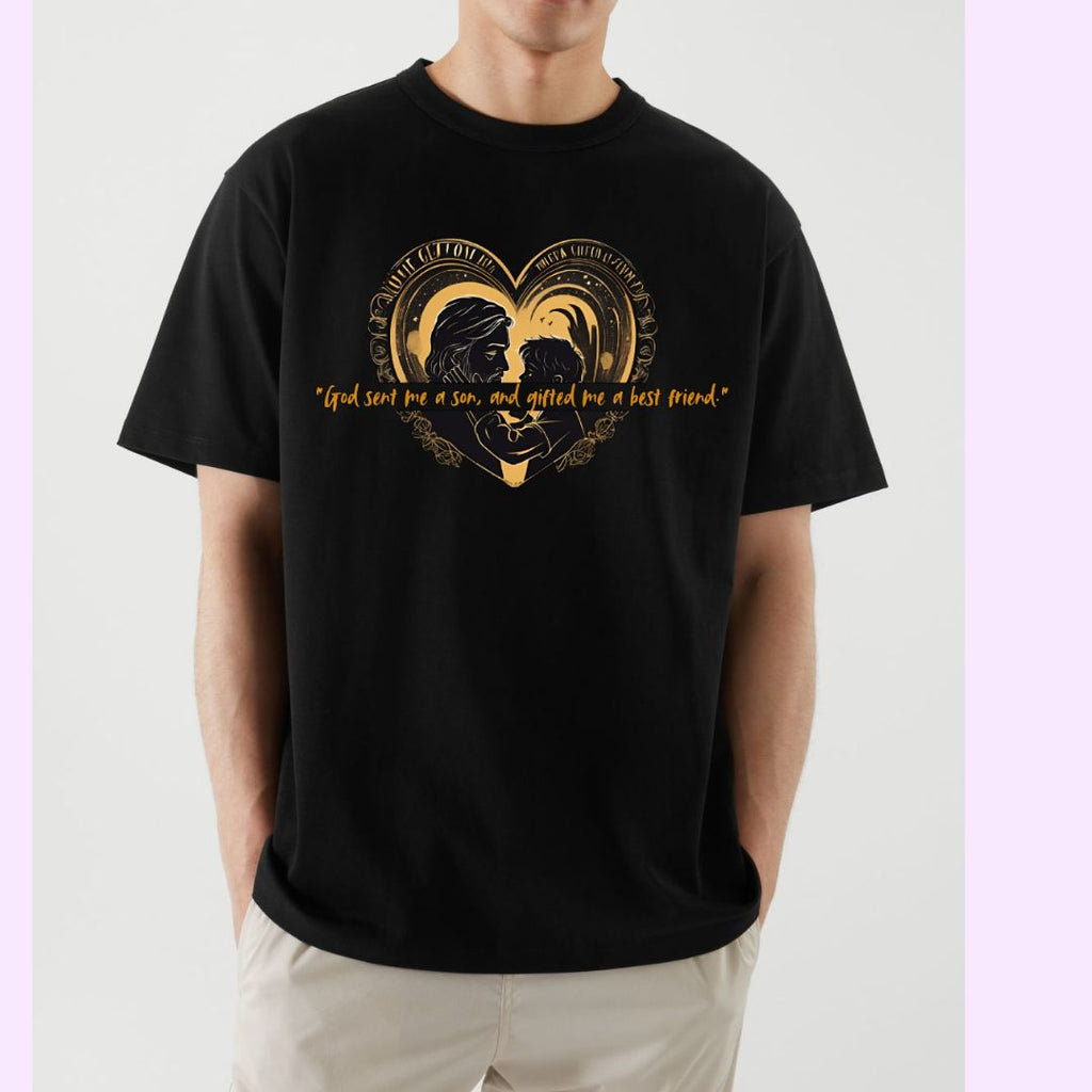 “God Sent Me  Son, and Gifted Me a Best Friend – Father & Son T-Shirt”Unisex Standard Crew T-Shirt Unisex Standard Crew T-Shirt